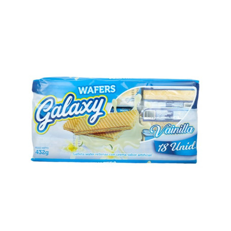 21694 - GALLETA WAFER VAINILLA 24X18 GALAXY - LA ESTRELLA