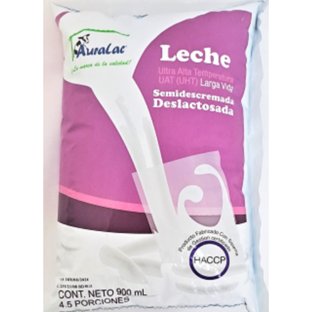 24972 - LECHEUHTSEMIDESLAC AURALAC X900ML BOLSA - LA ESTRELLA